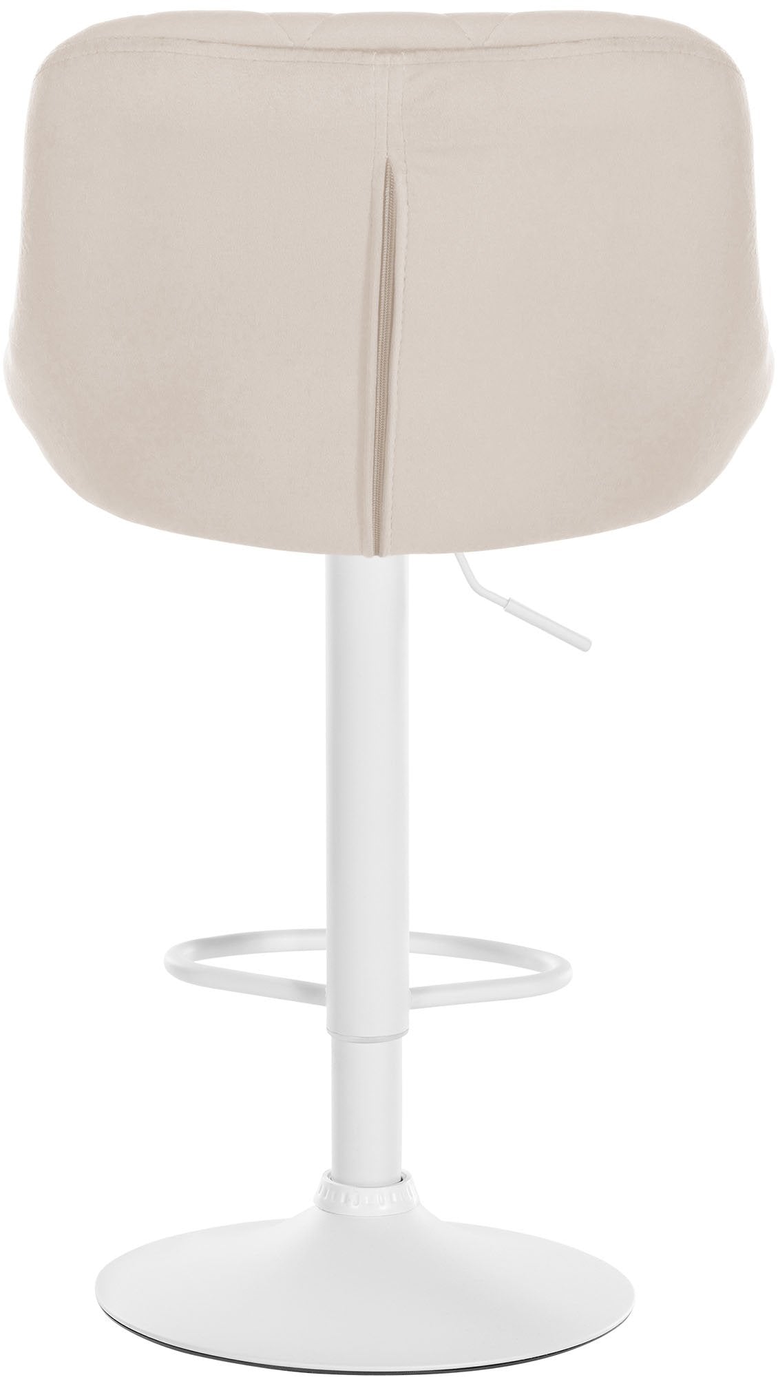 Barkruk Lazio fluweel creme,wit creme