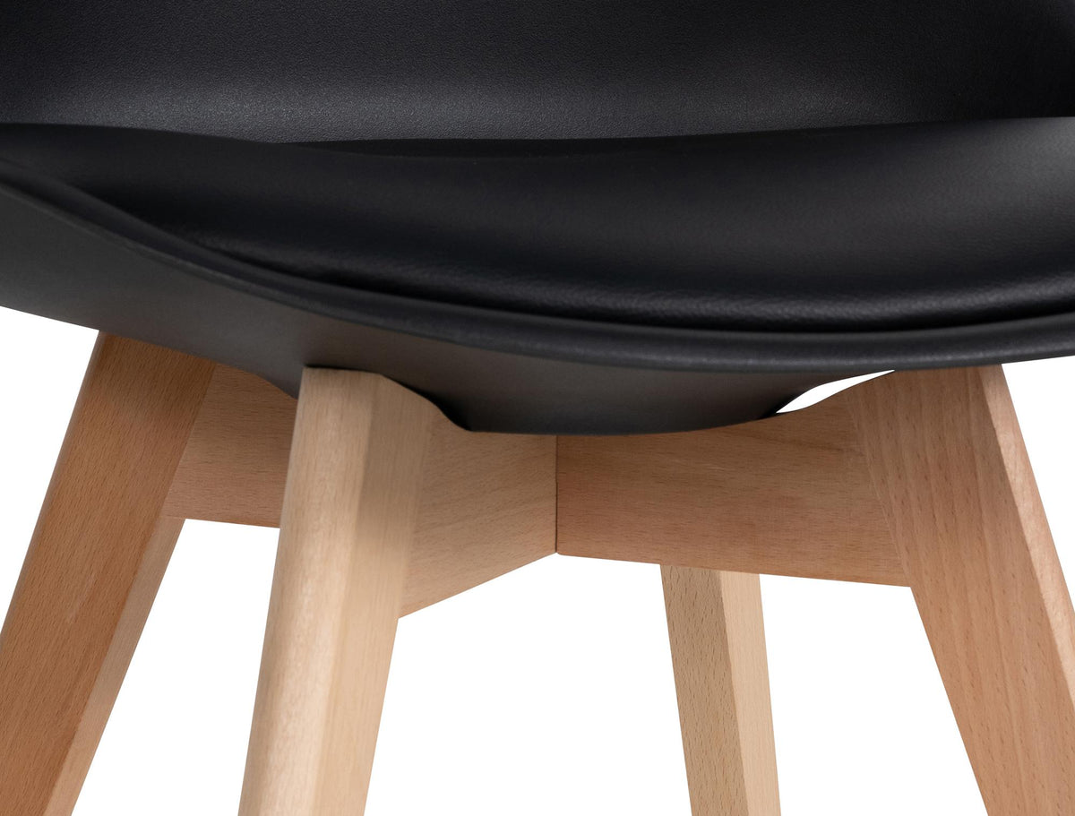 Set van 6 eetkamerstoelen Ramsey zwart schwarz