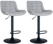 Set van 2 barkrukken Tover grijs,Kunstleer grau