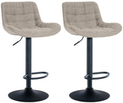 Set van 2 barkrukken Tover taupe,Stof taupe