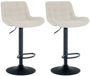 Set van 2 barkrukken Tover creme,Stof creme