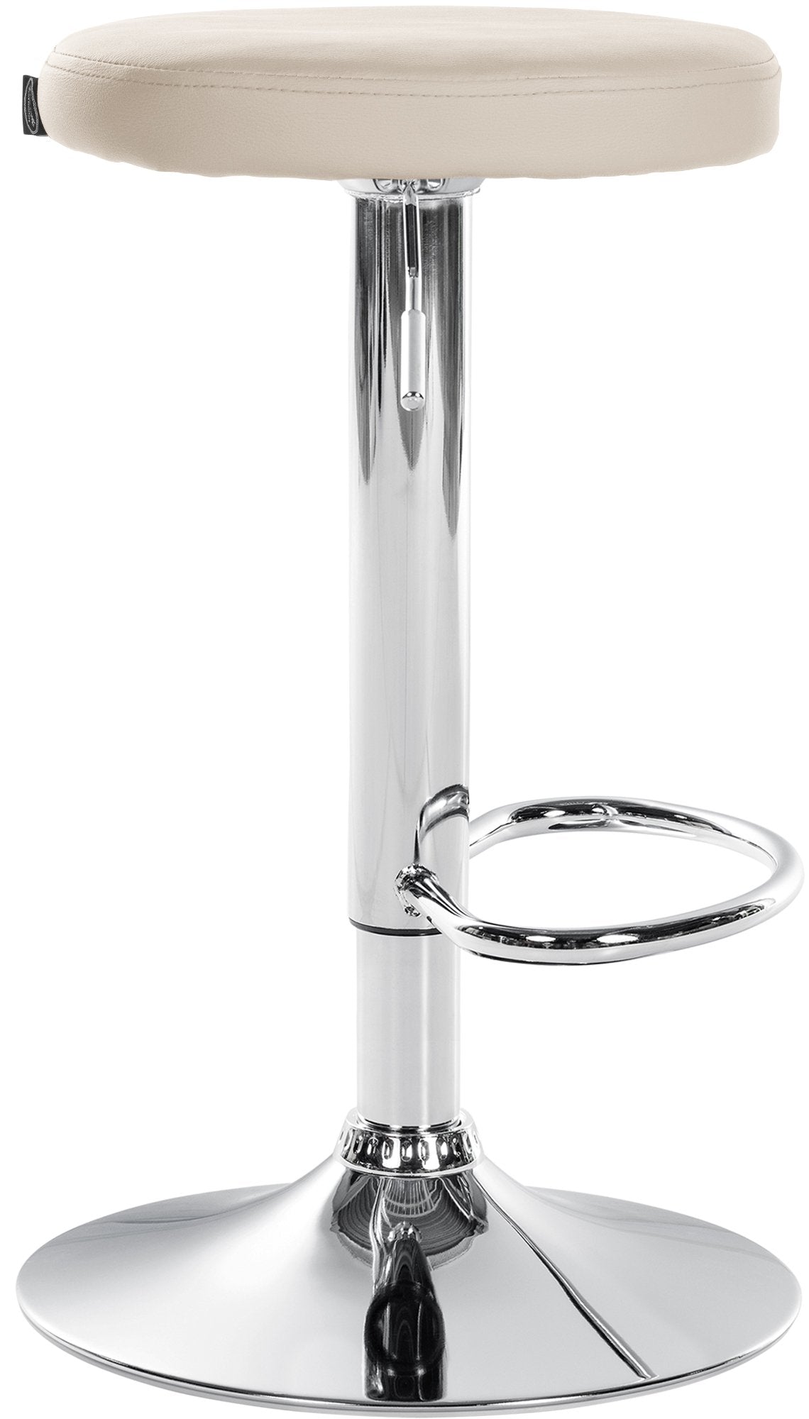 Barkruk Ponte kunstleer creme,chroom creme