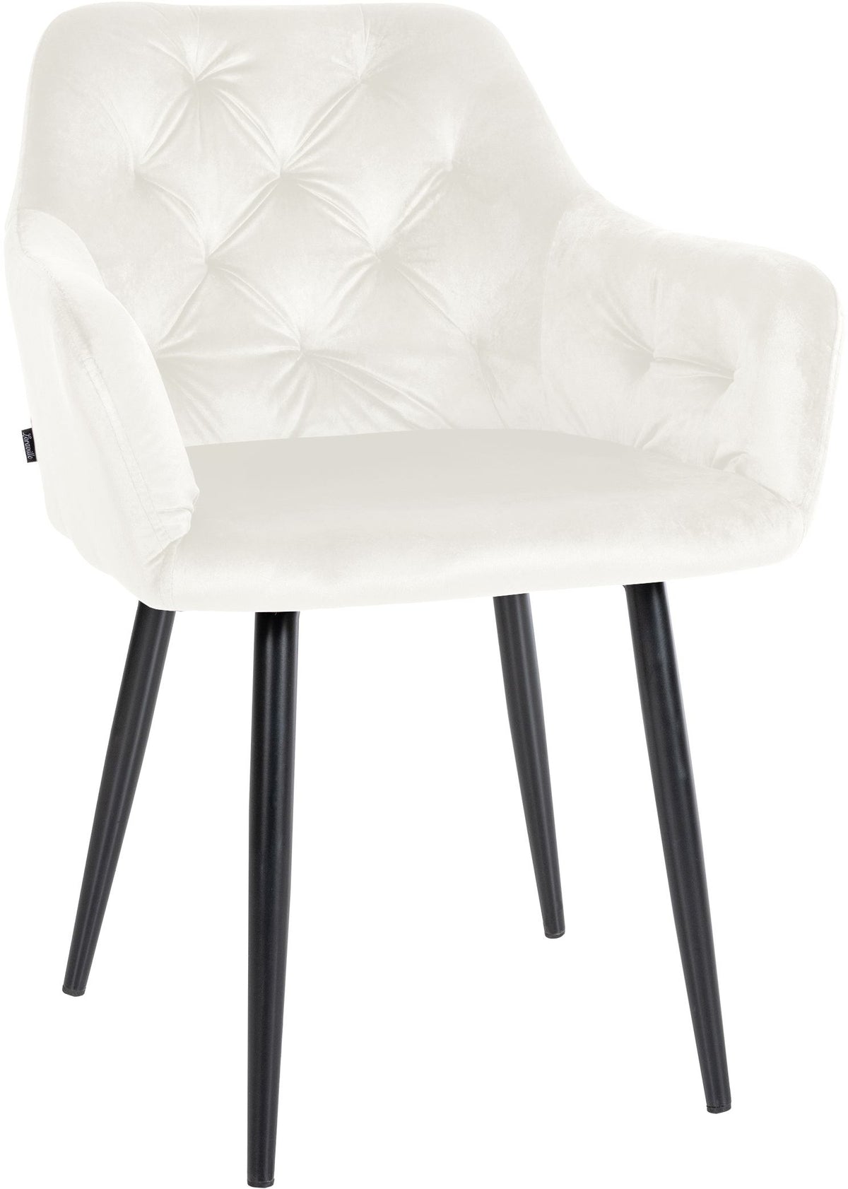 Eetkamerstoel Stanley Fluweel creme creme