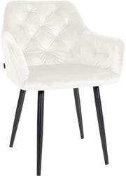 Eetkamerstoel Stanley Fluweel creme creme