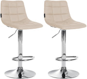 Set van 2 barkrukken Jerry kunstleer creme,chroom creme