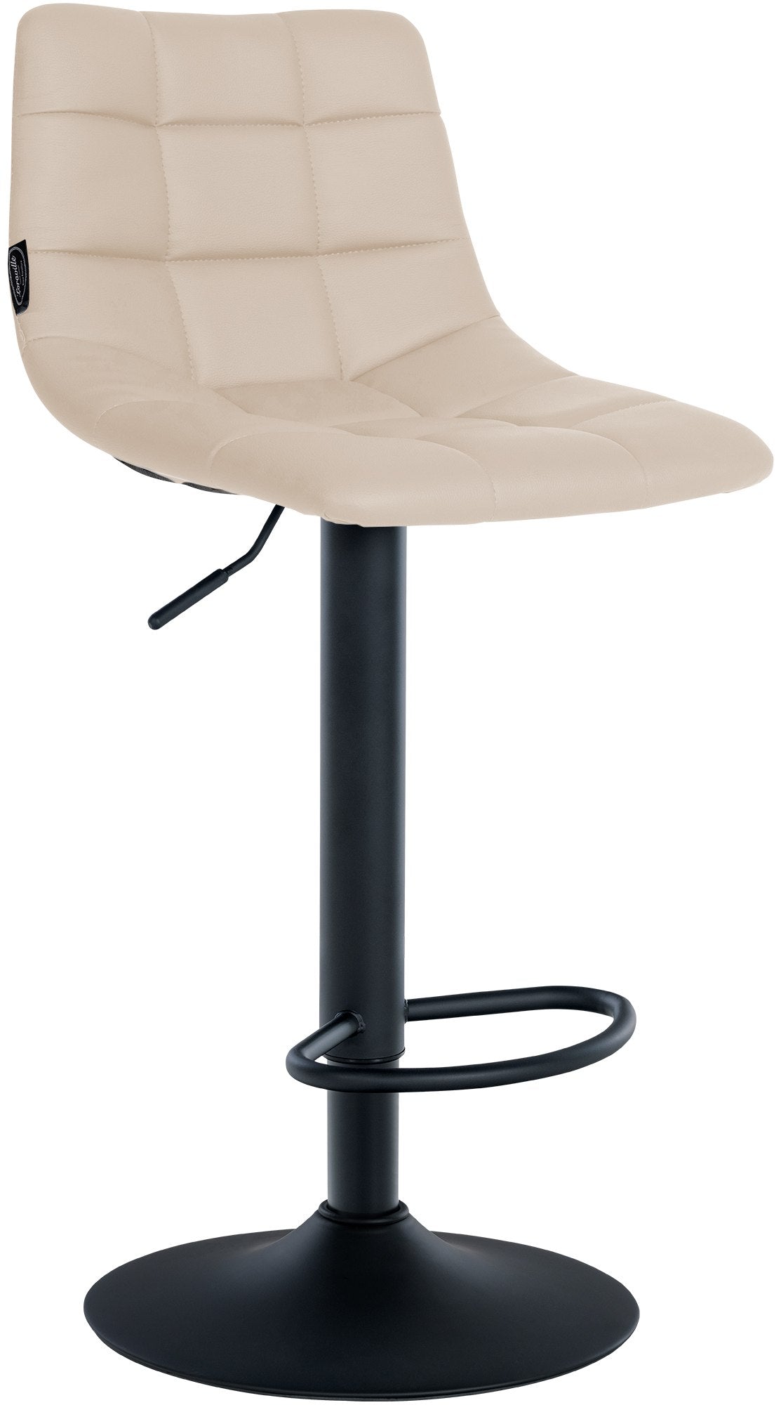 Set van 2 barkrukken Jerry kunstleer creme,zwart creme