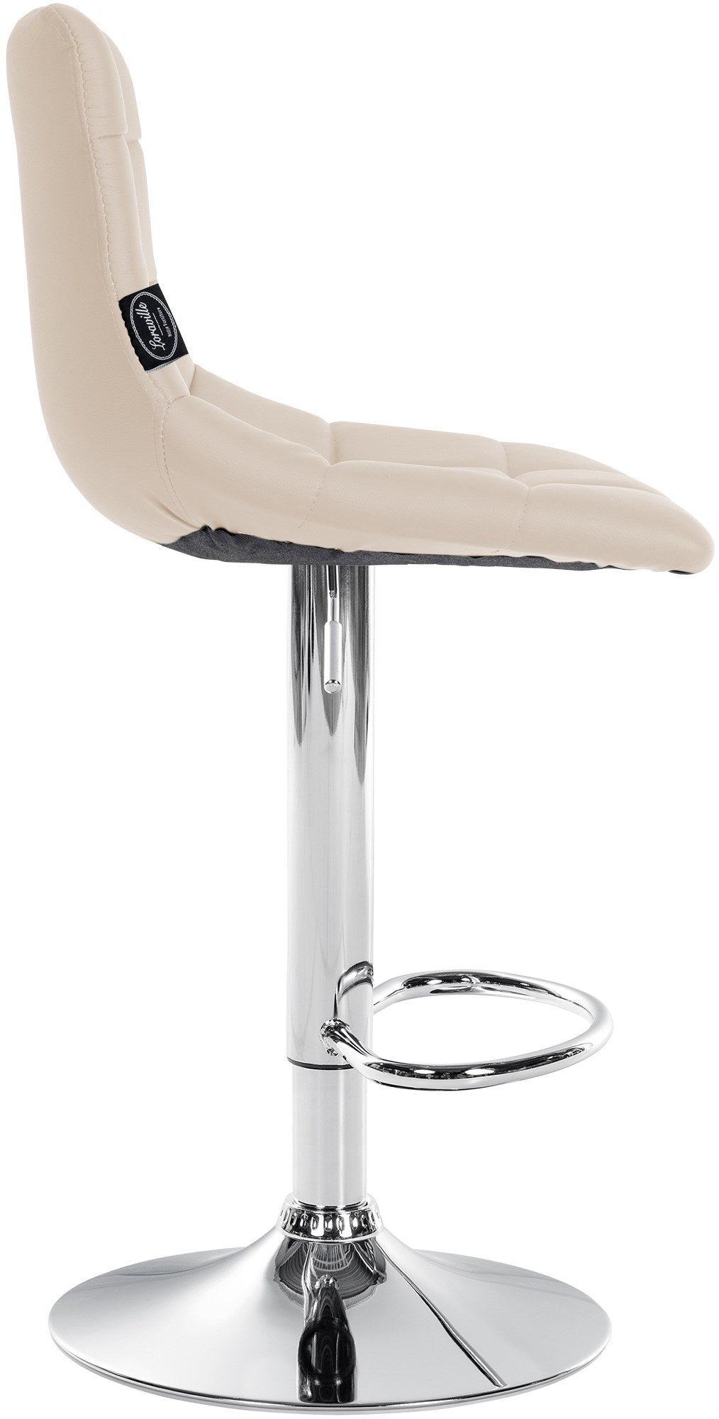 Set van 2 barkrukken Jerry kunstleer creme,chroom creme