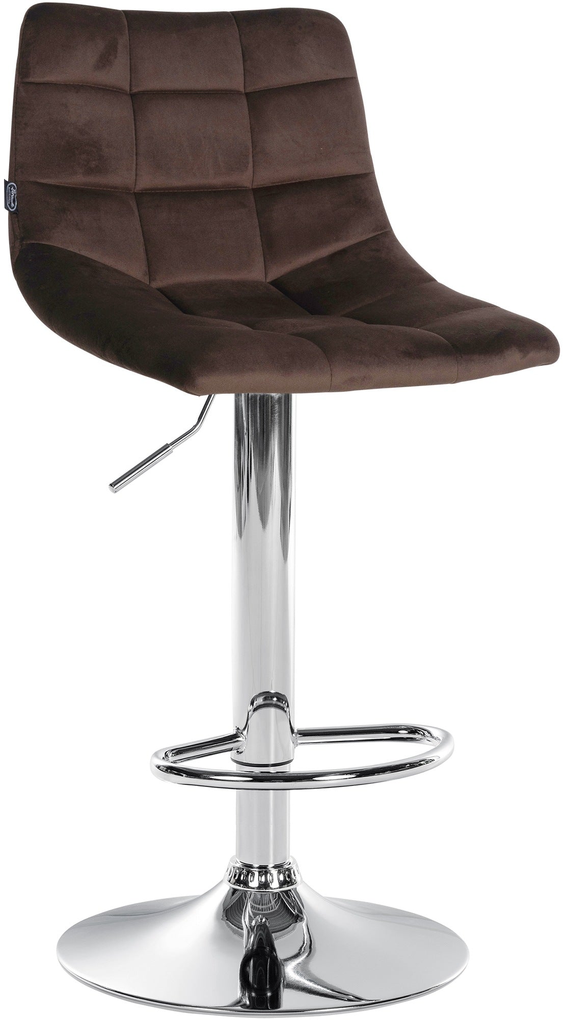 Set van 2 barkrukken Jerry Fluweel bruin,chroom braun