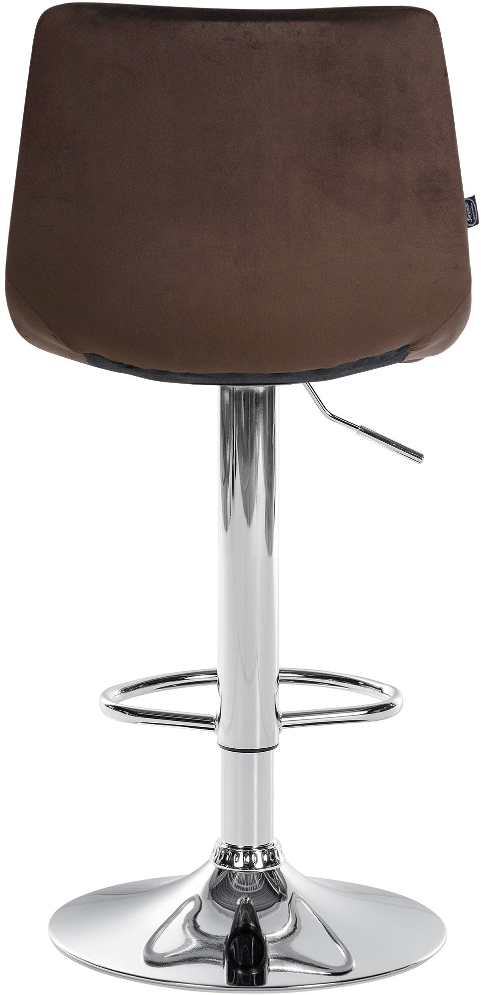 Set van 2 barkrukken Jerry Fluweel bruin,chroom braun