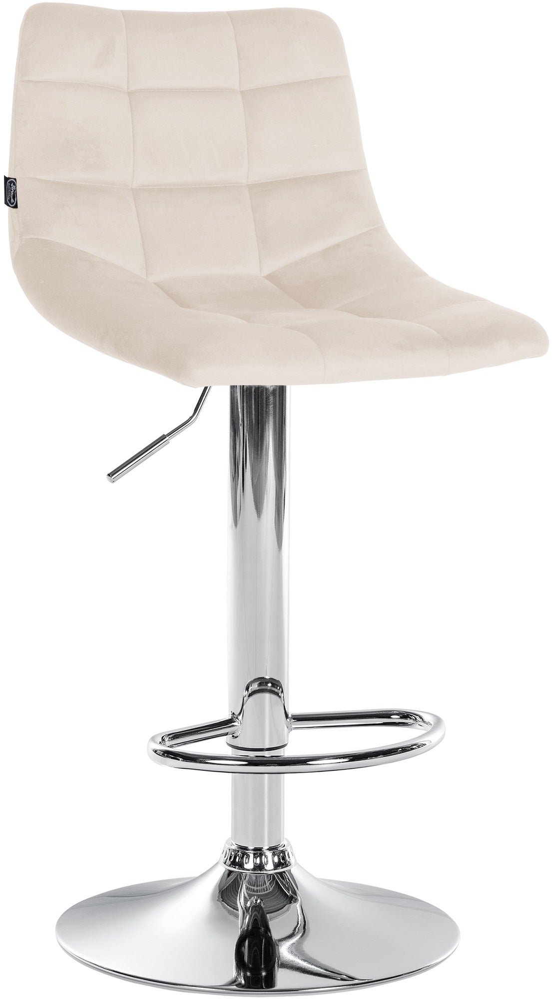 Set van 2 barkrukken Jerry Fluweel creme,chroom creme