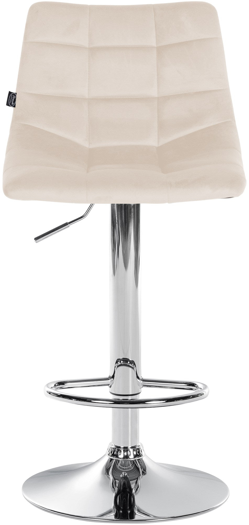Set van 2 barkrukken Jerry Fluweel creme,chroom creme
