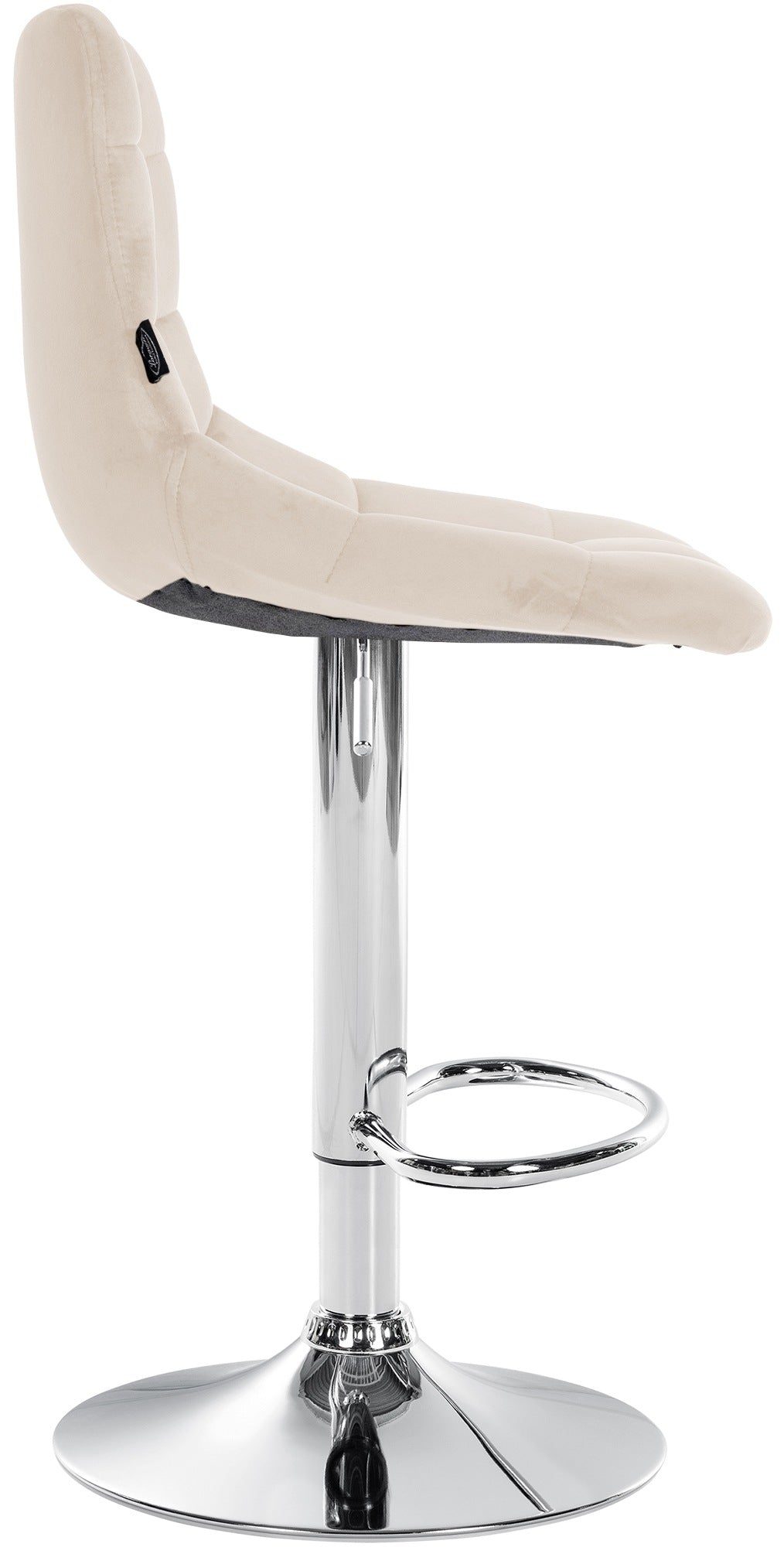 Set van 2 barkrukken Jerry Fluweel creme,chroom creme