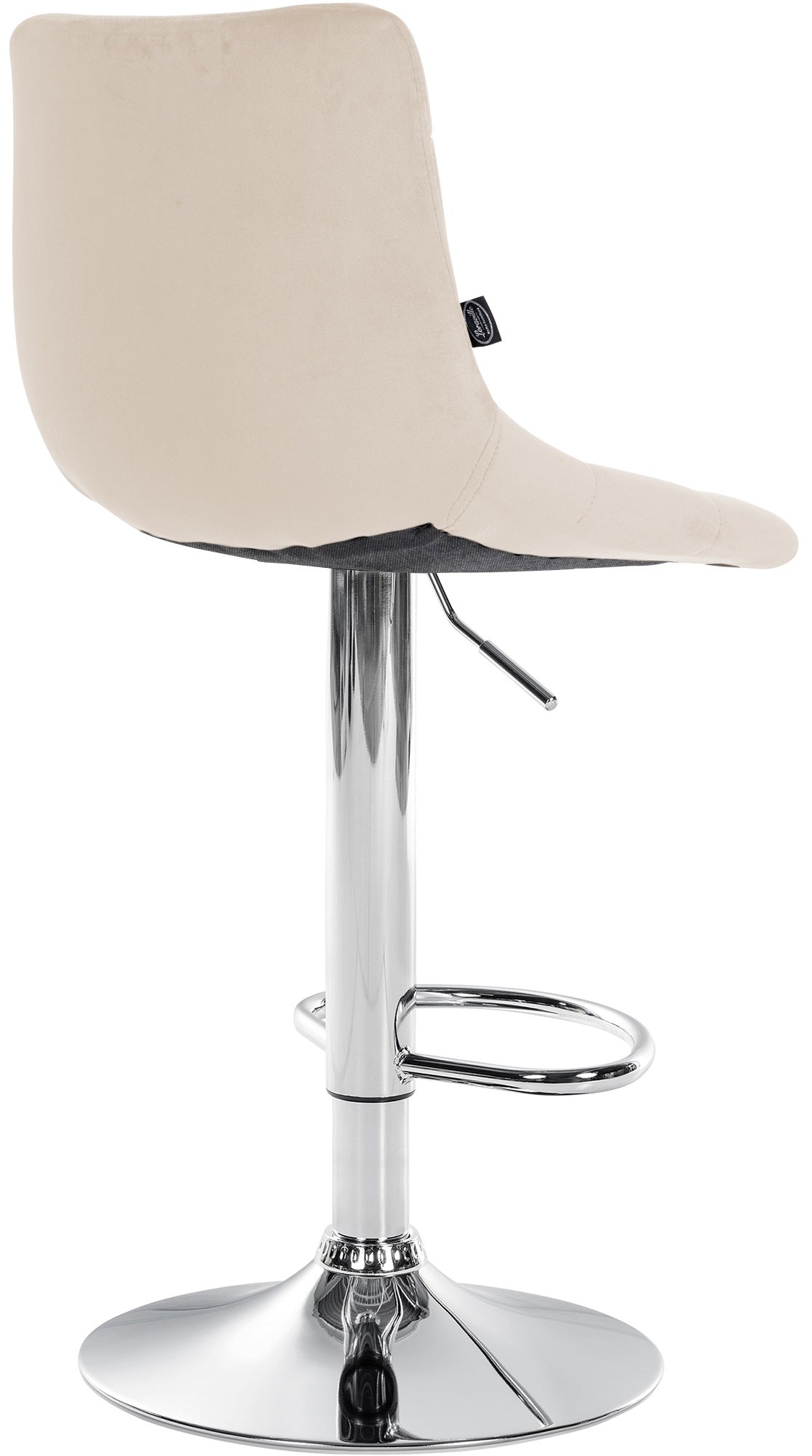 Set van 2 barkrukken Jerry Fluweel creme,chroom creme