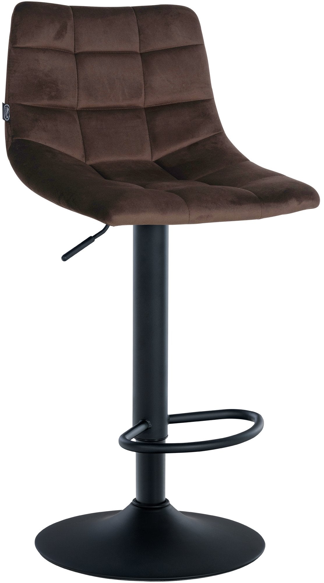 Set van 2 barkrukken Jerry Fluweel bruin,zwart braun