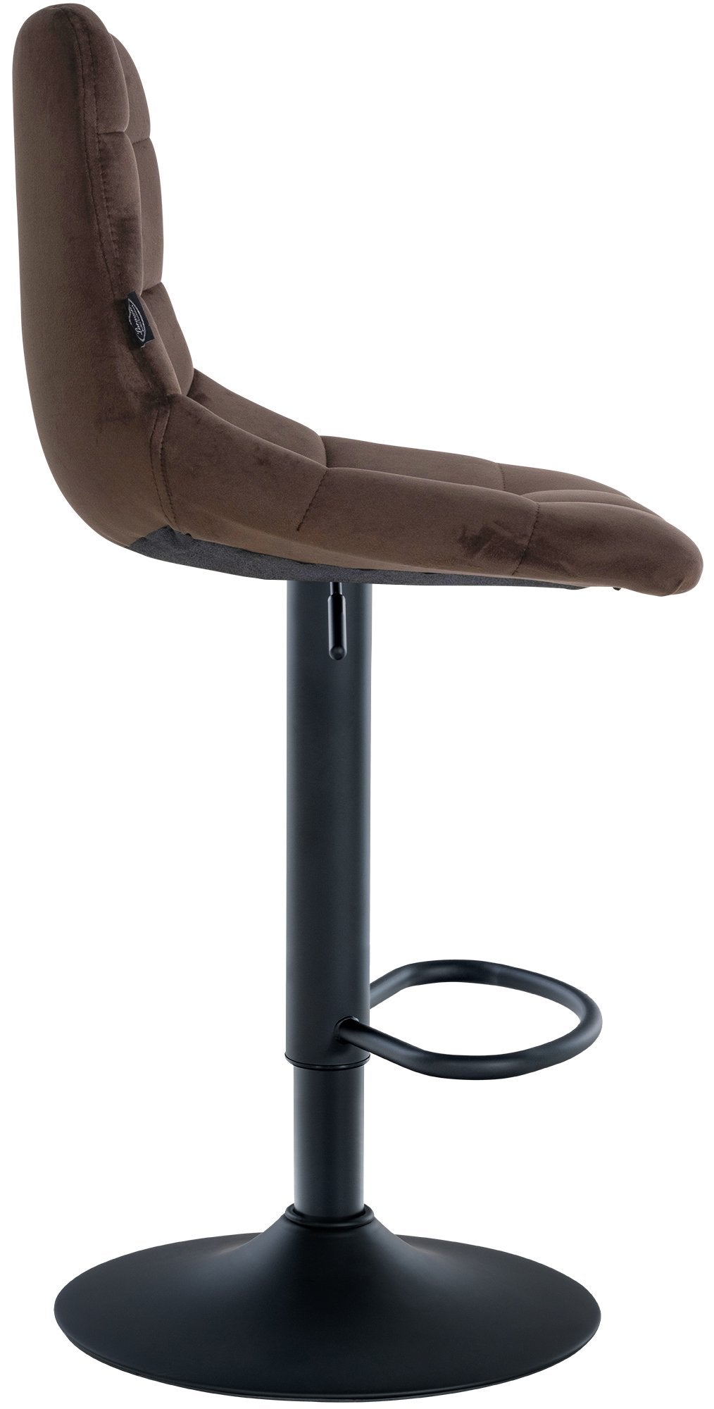 Set van 2 barkrukken Jerry Fluweel bruin,zwart braun