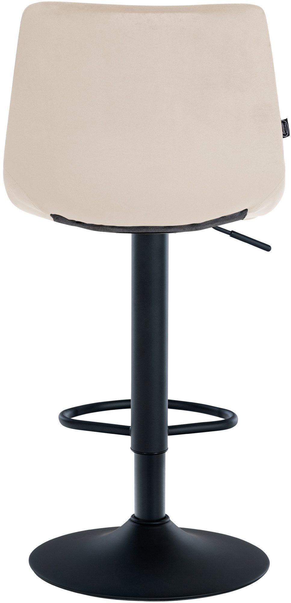 Set van 2 barkrukken Jerry Fluweel creme,zwart creme