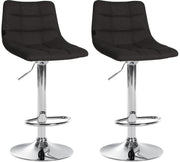 Set van 2 barkrukken Jerry stof zwart,chroom schwarz