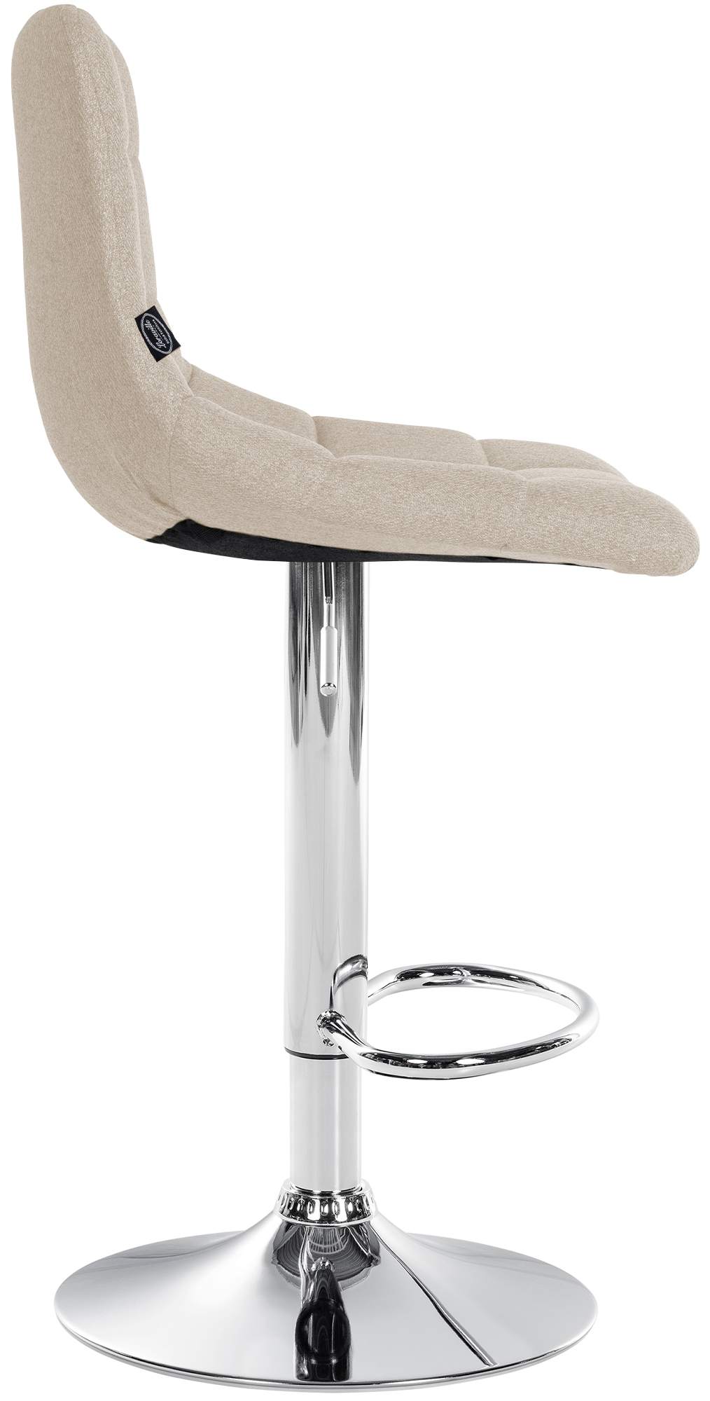 Set van 2 barkrukken Jerry stof creme,chroom creme