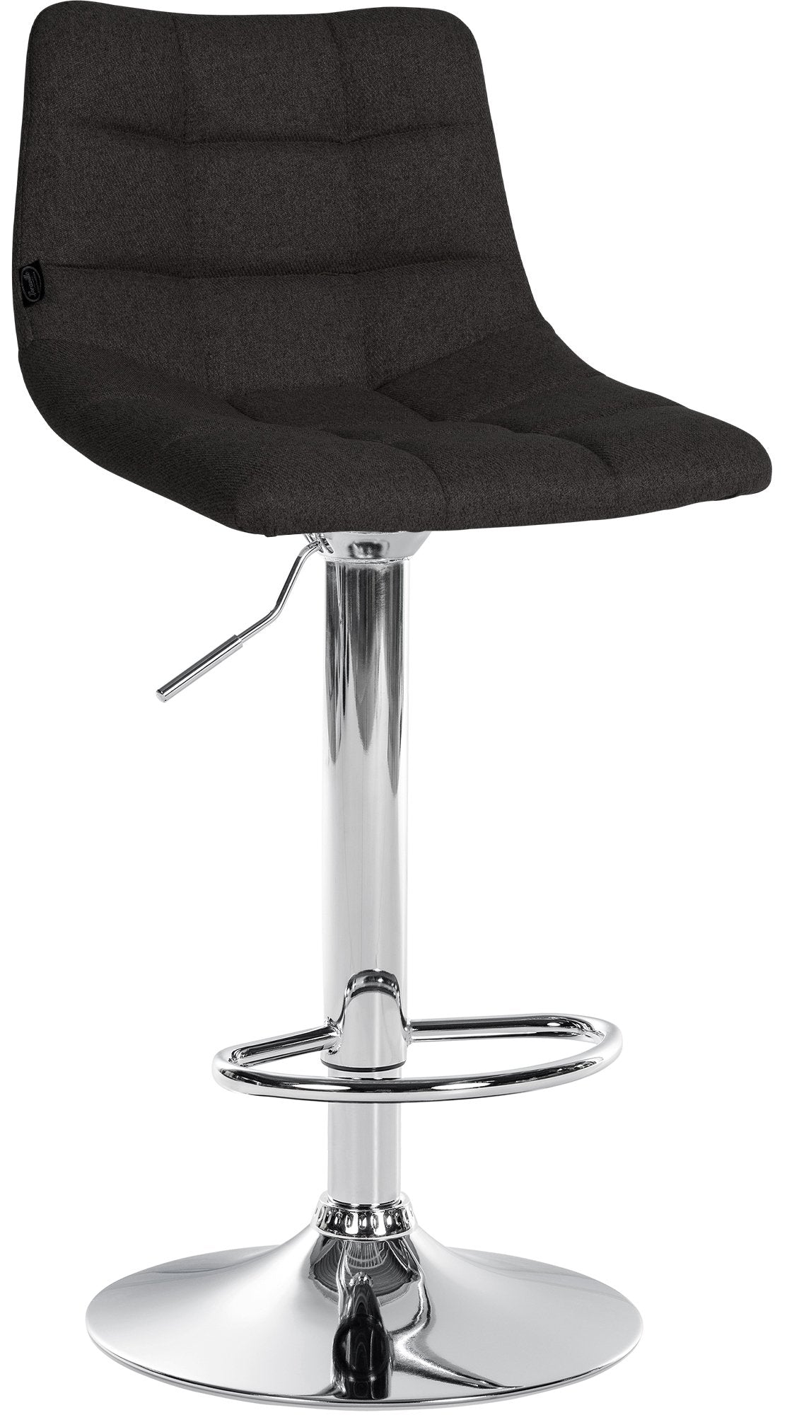 Set van 2 barkrukken Jerry stof zwart,chroom schwarz