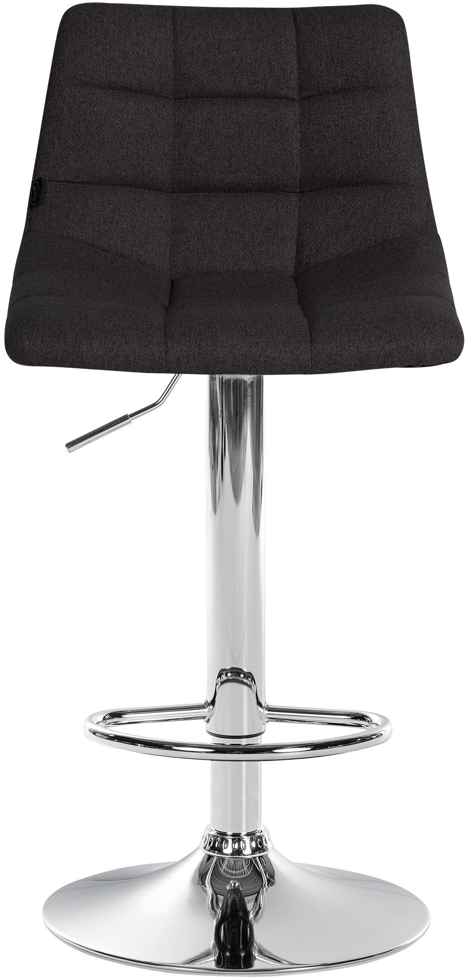 Set van 2 barkrukken Jerry stof zwart,chroom schwarz