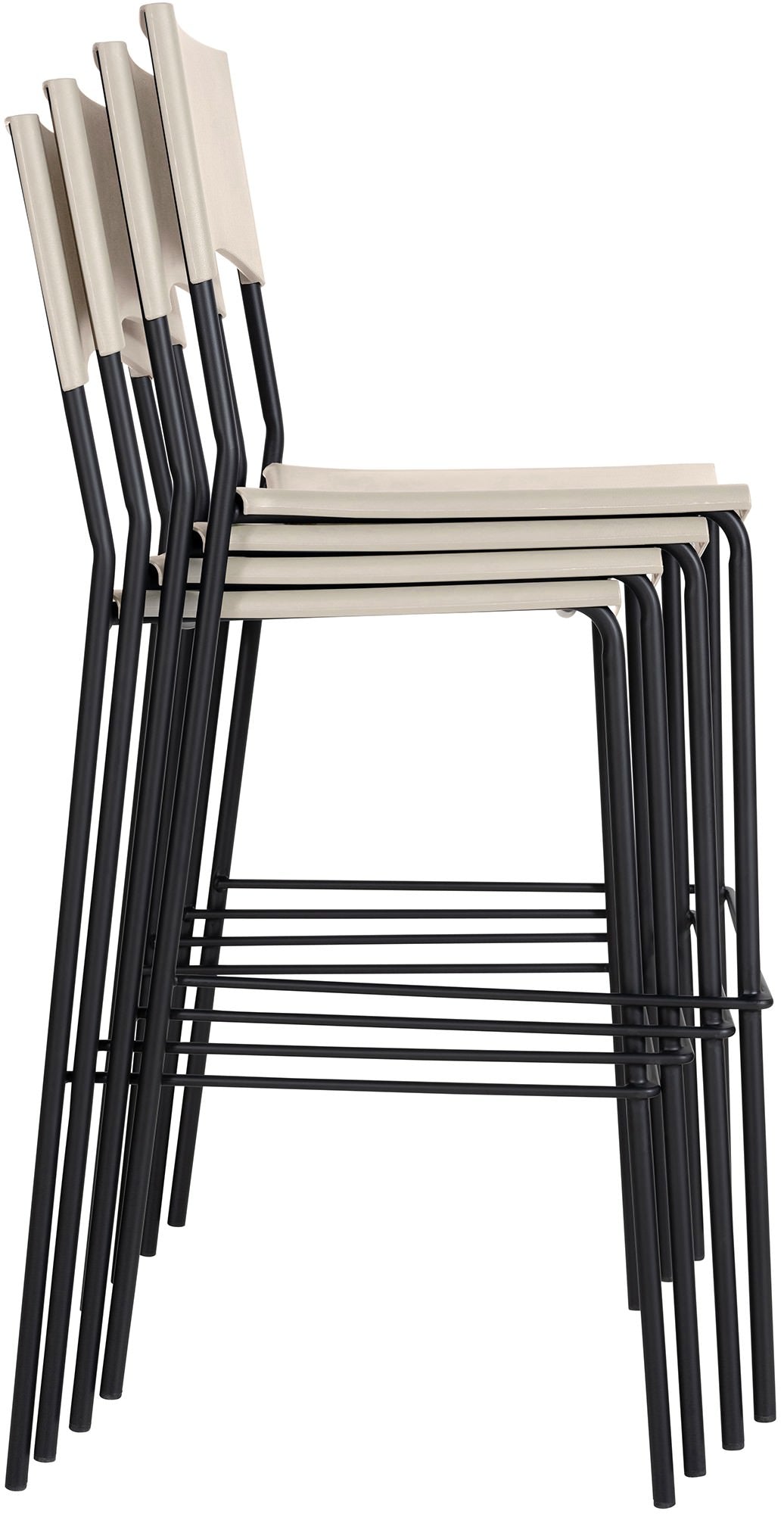 Barhocker Genua Schwarz creme