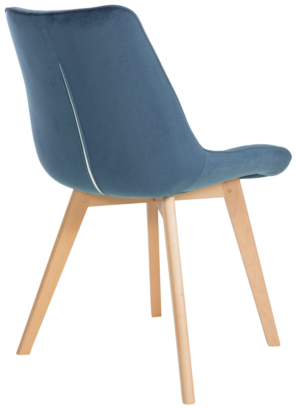 Set van 2 eetkamerstoelen Brook fluweel blauw blau