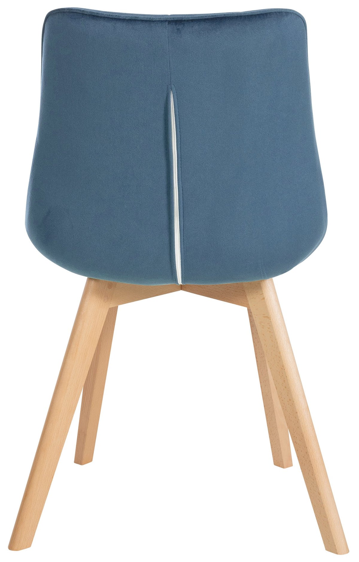 Set van 2 eetkamerstoelen Brook fluweel blauw blau