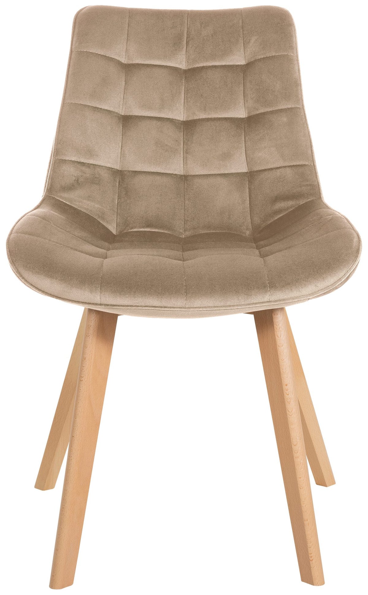 Set van 2 eetkamerstoelen Brook fluweel bruin braun