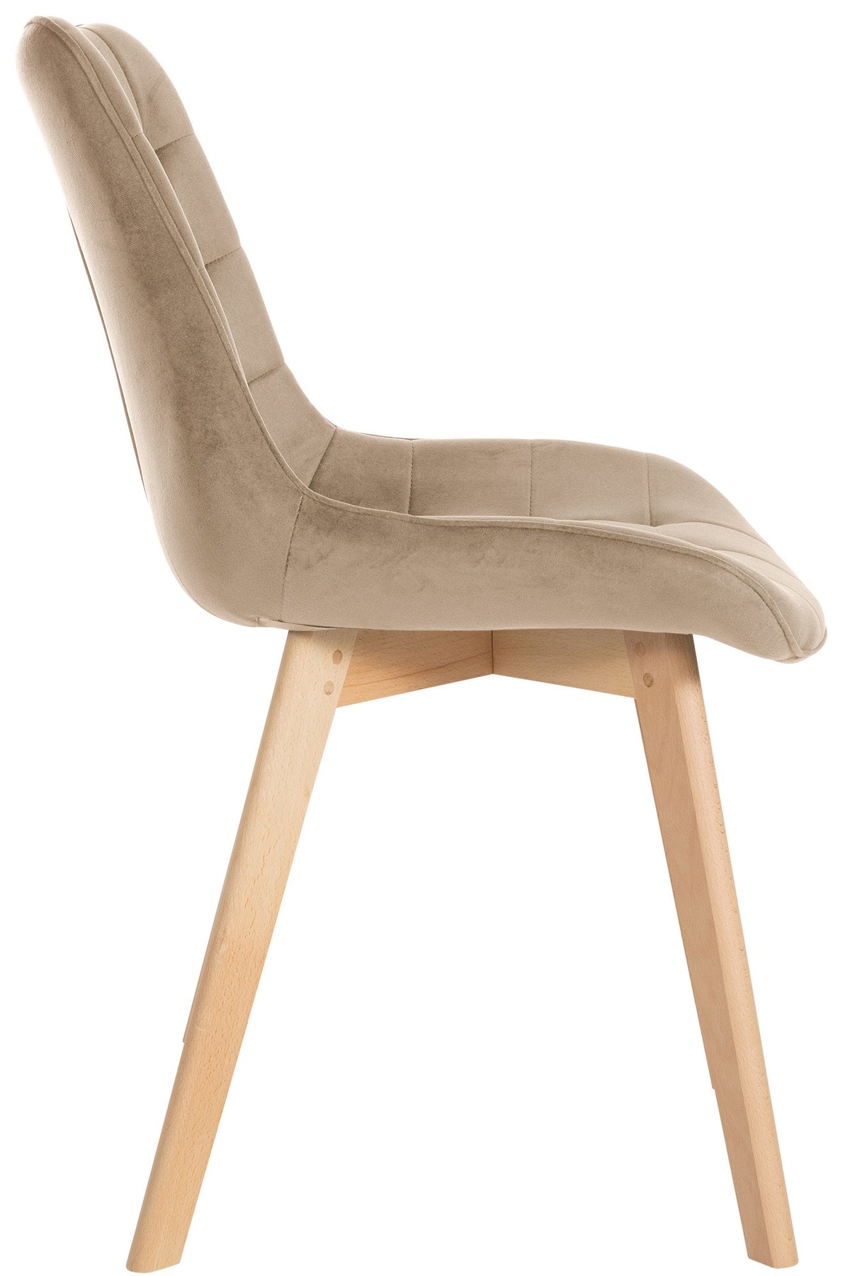 Set van 2 eetkamerstoelen Brook fluweel bruin braun
