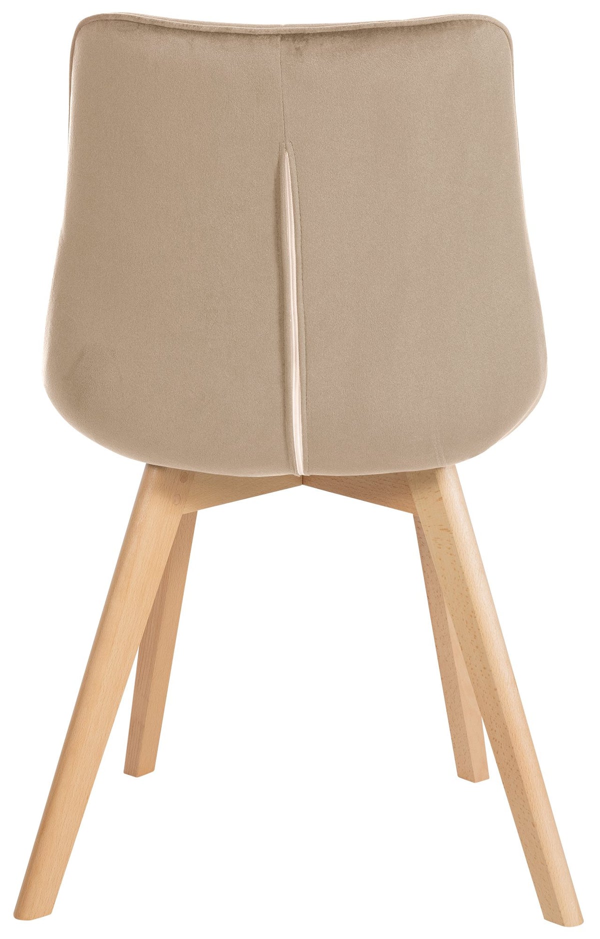 Set van 2 eetkamerstoelen Brook fluweel bruin braun
