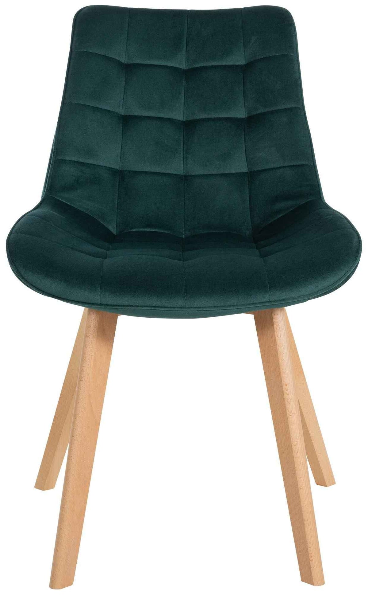 Set van 2 eetkamerstoelen Brook fluweel groen grün