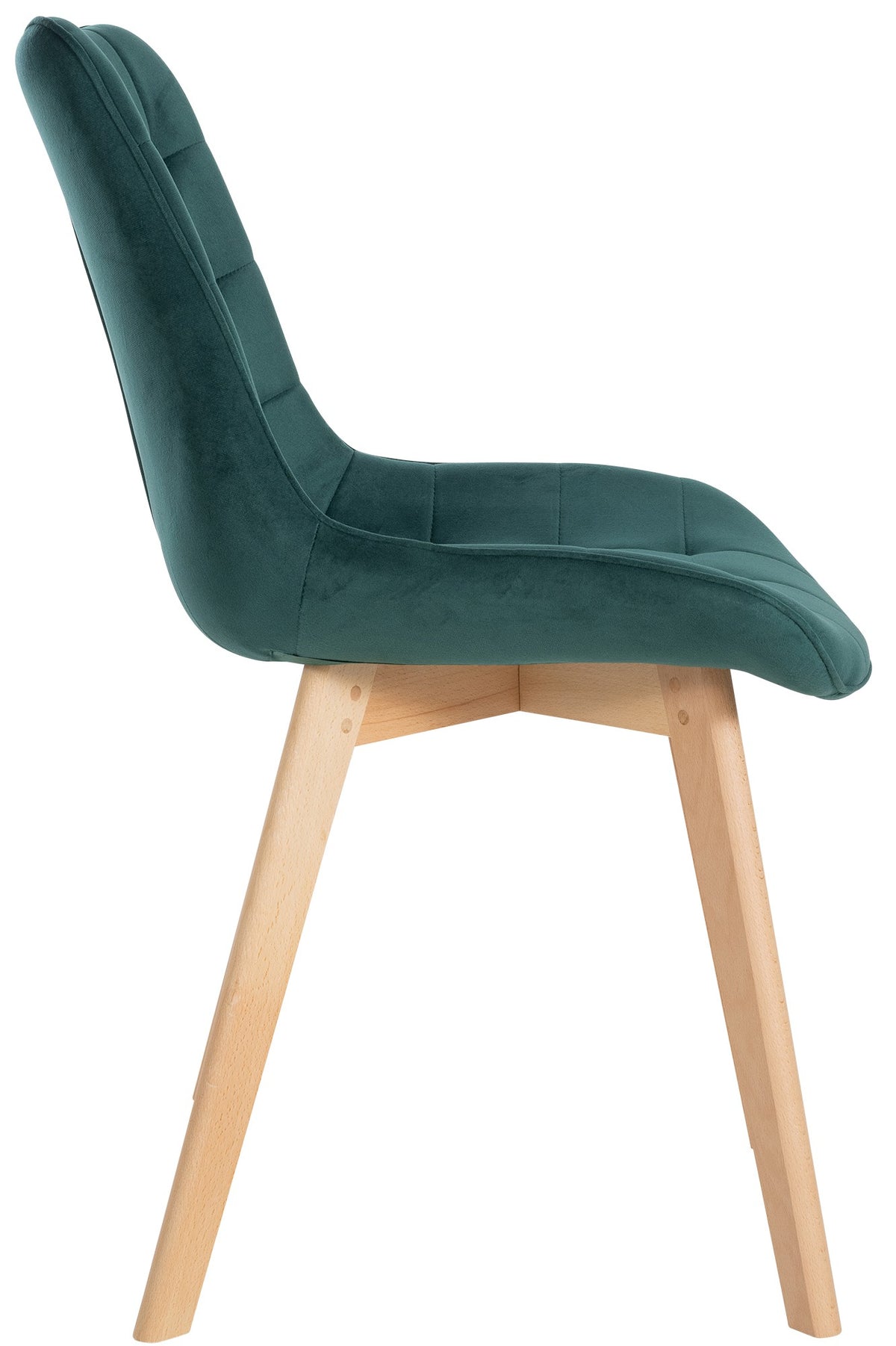 Set van 2 eetkamerstoelen Brook fluweel groen grün