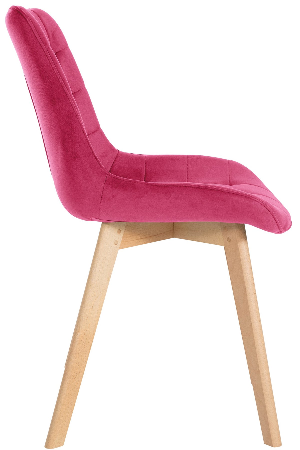 Set van 2 eetkamerstoelen Brook fluweel rood rot