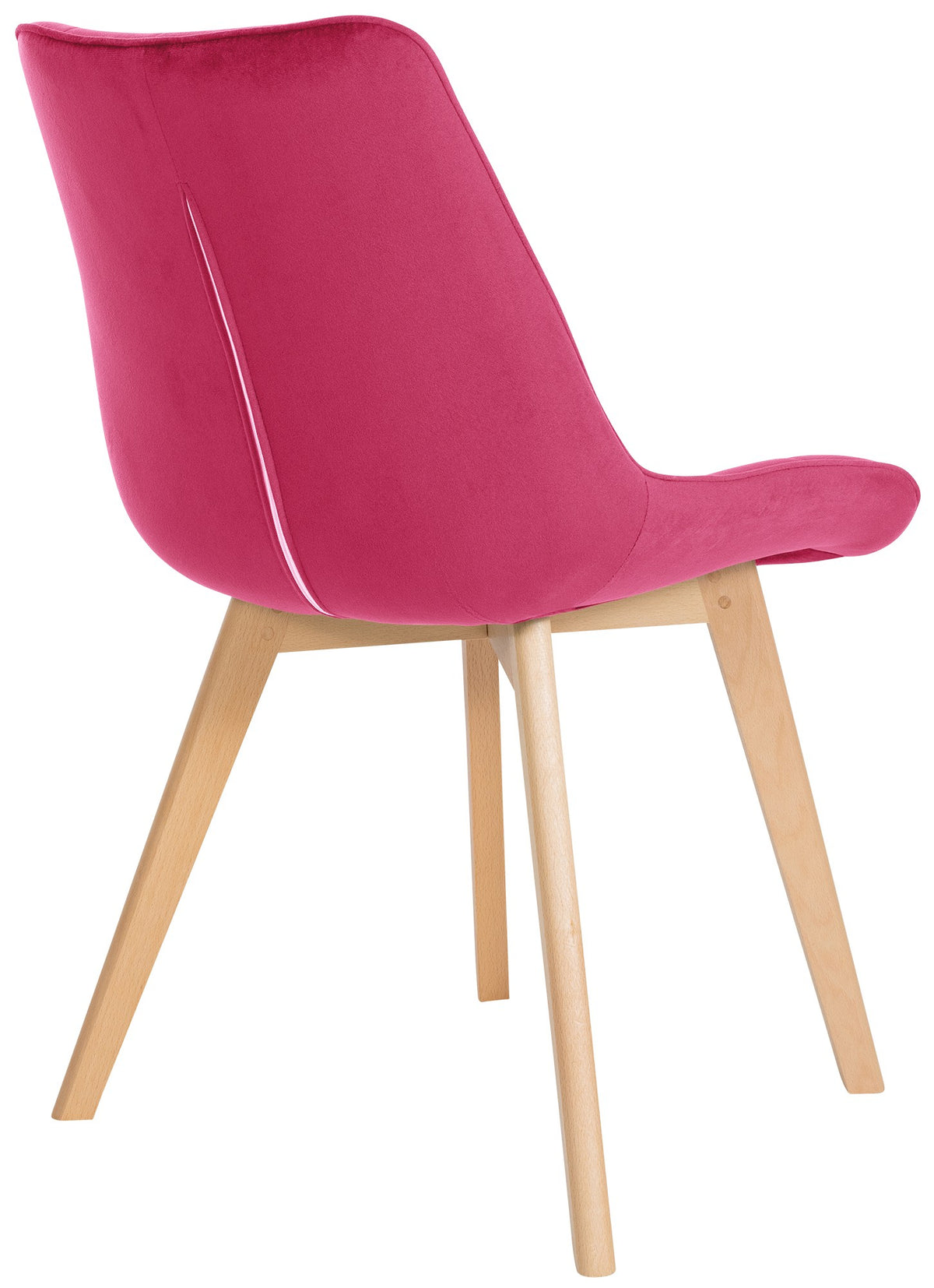 Set van 2 eetkamerstoelen Brook fluweel rood rot