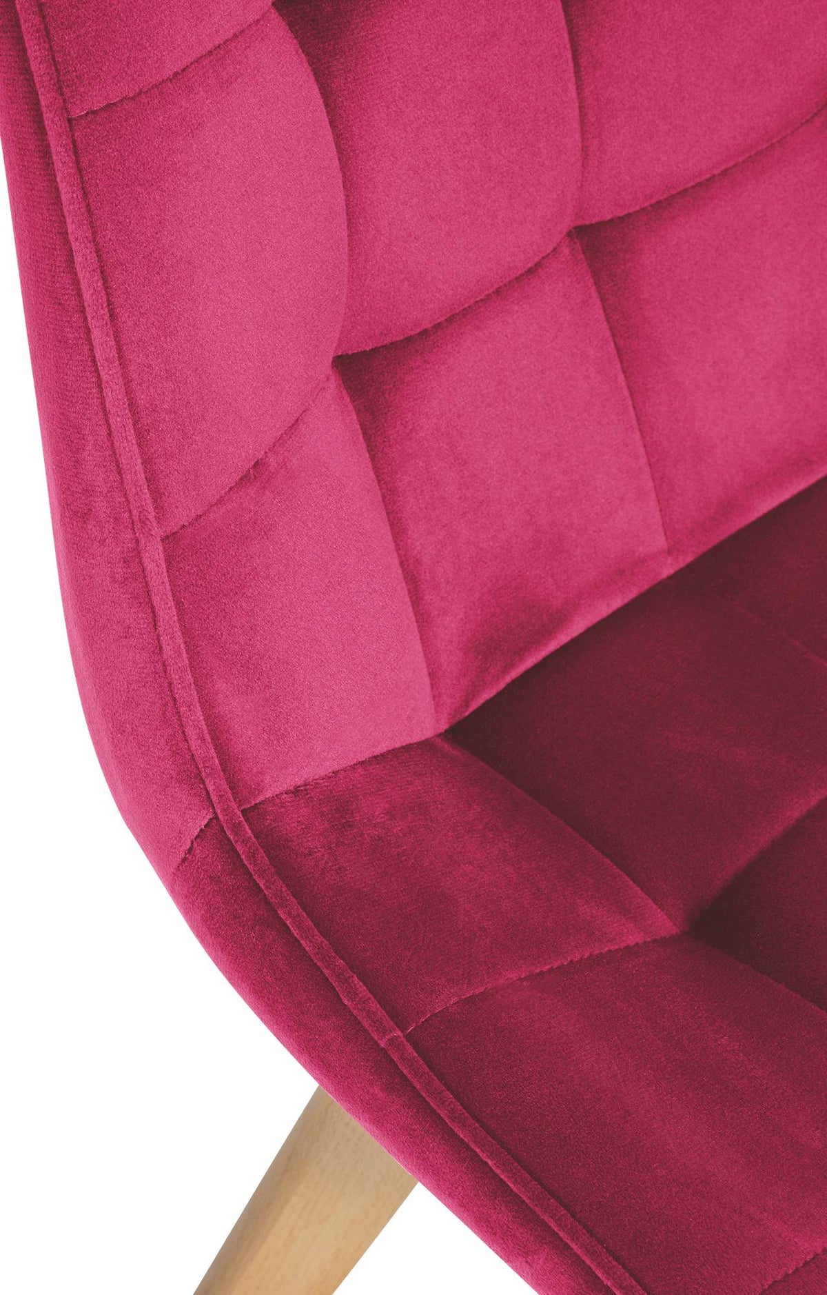 Set van 2 eetkamerstoelen Brook fluweel rood rot