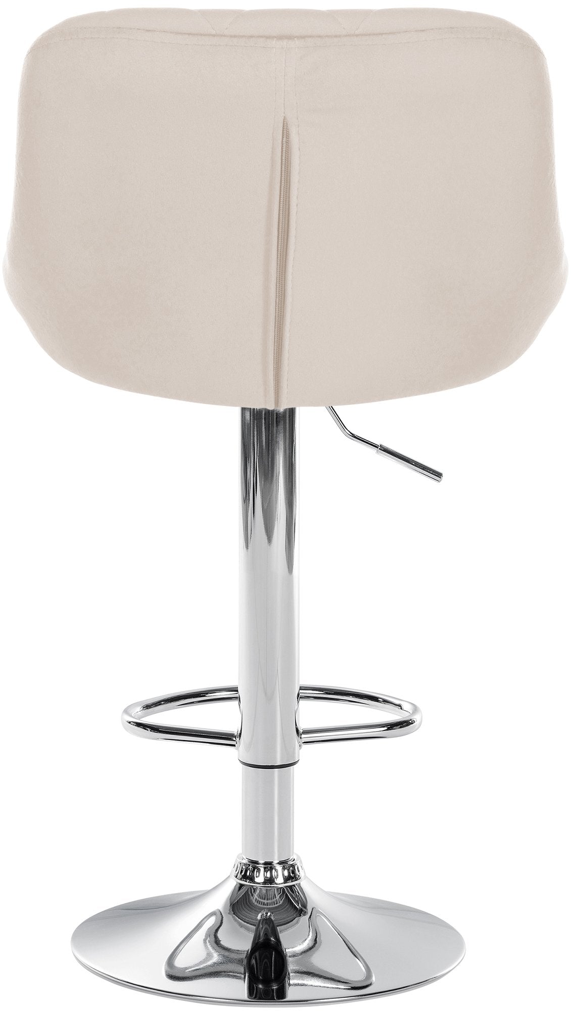Set van 2 Barkrukken Lazio Fluweel creme,chroom creme