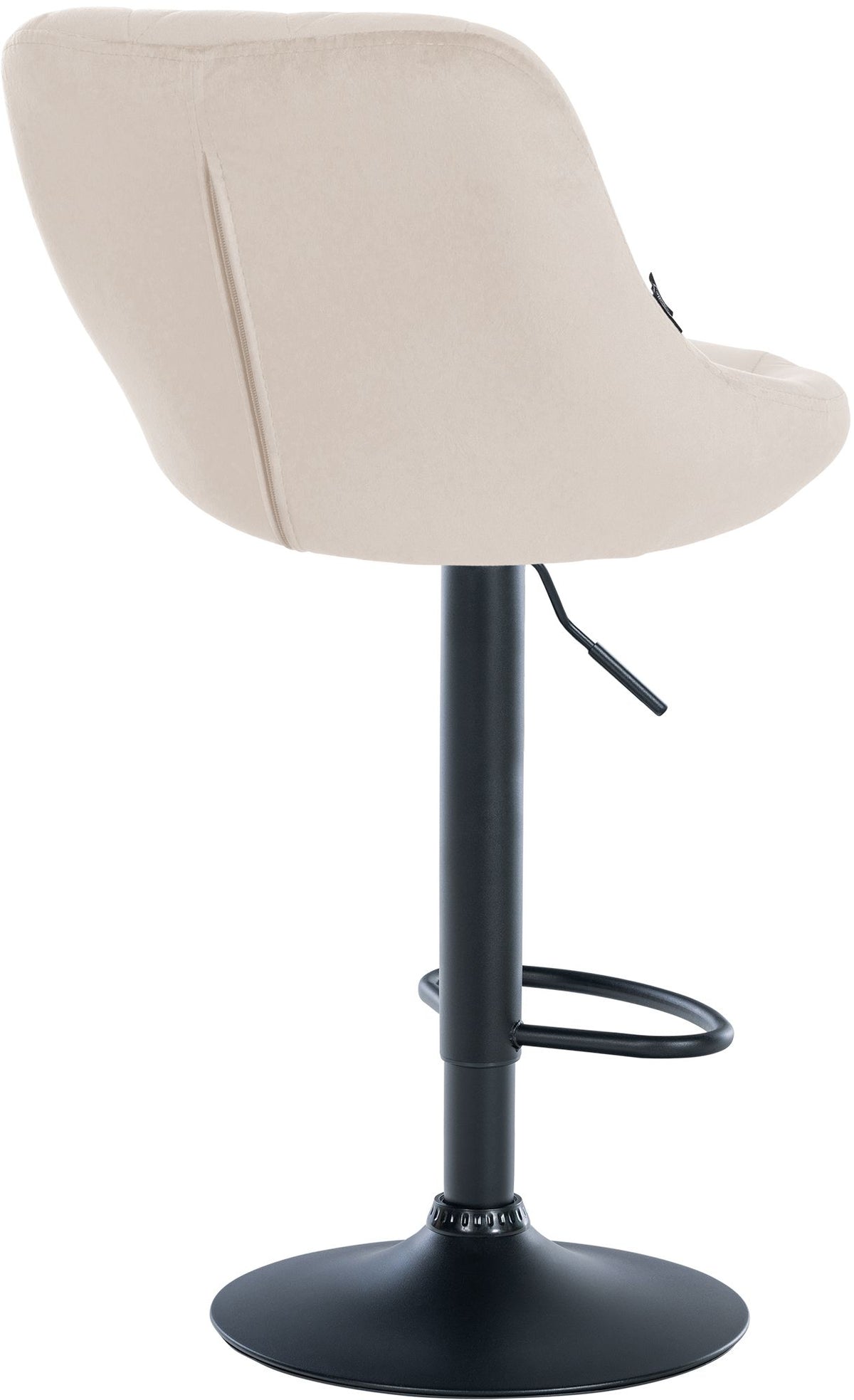 Set van 2 Barkrukken Lazio Fluweel creme,zwart creme