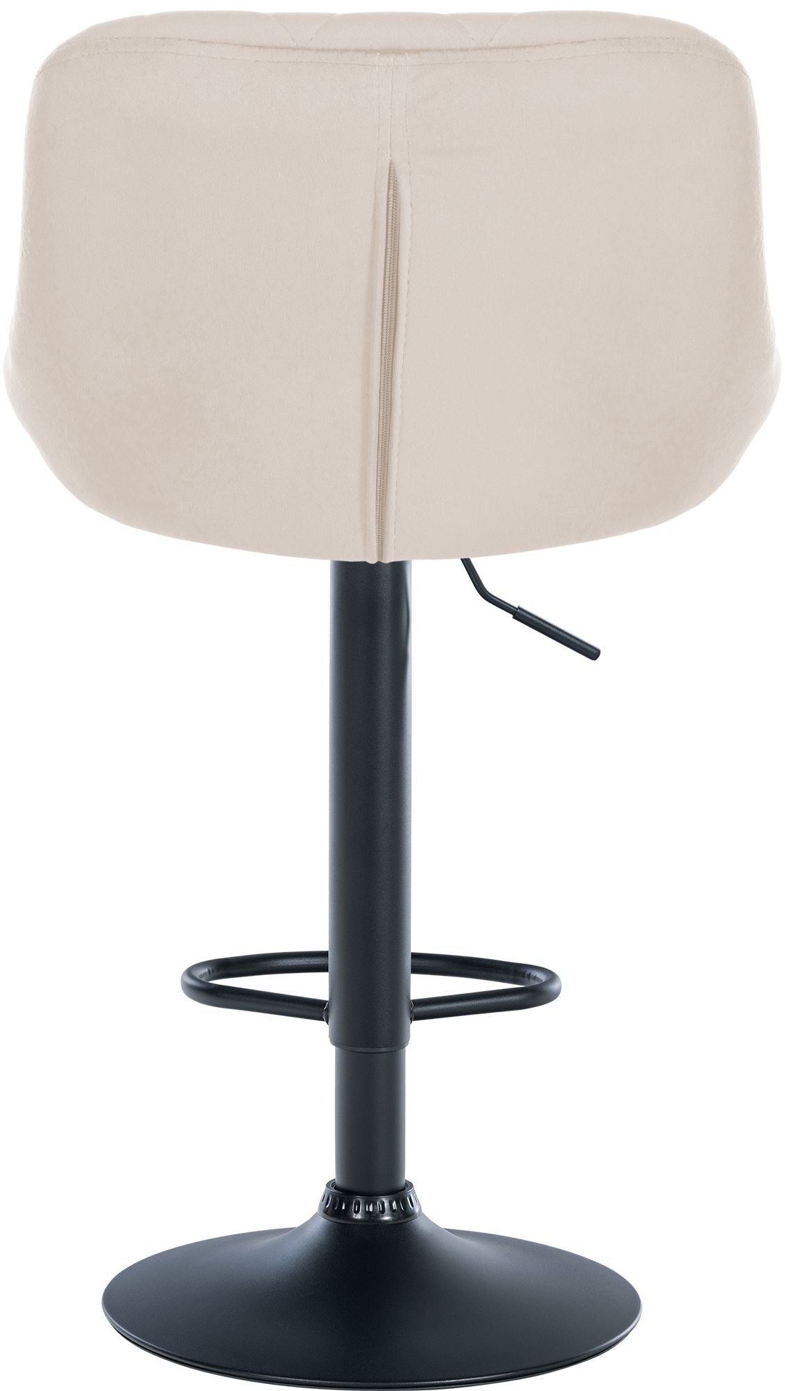 Set van 2 Barkrukken Lazio Fluweel creme,zwart creme