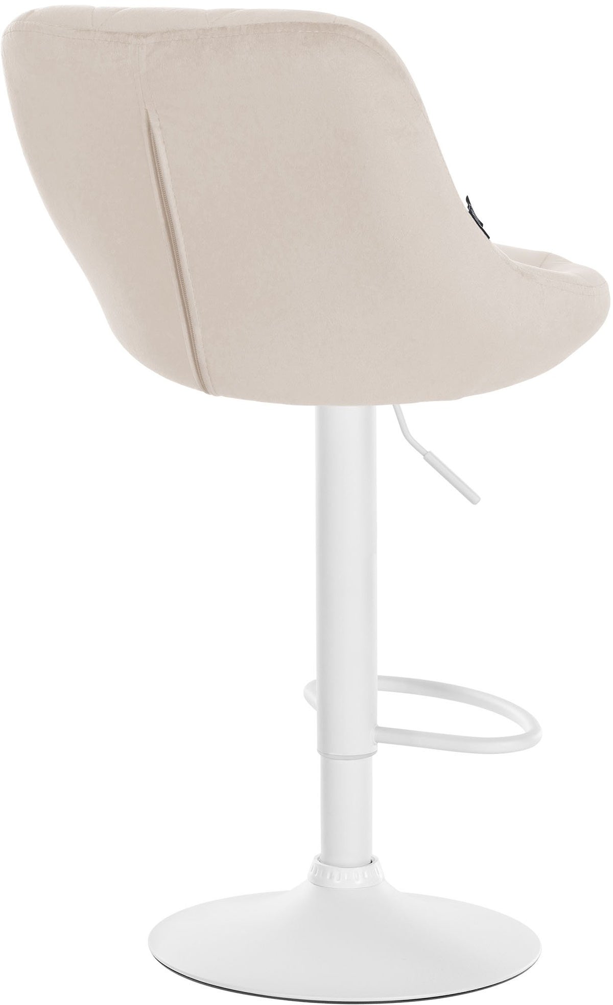 Set van 2 Barkrukken Lazio Fluweel creme,wit creme