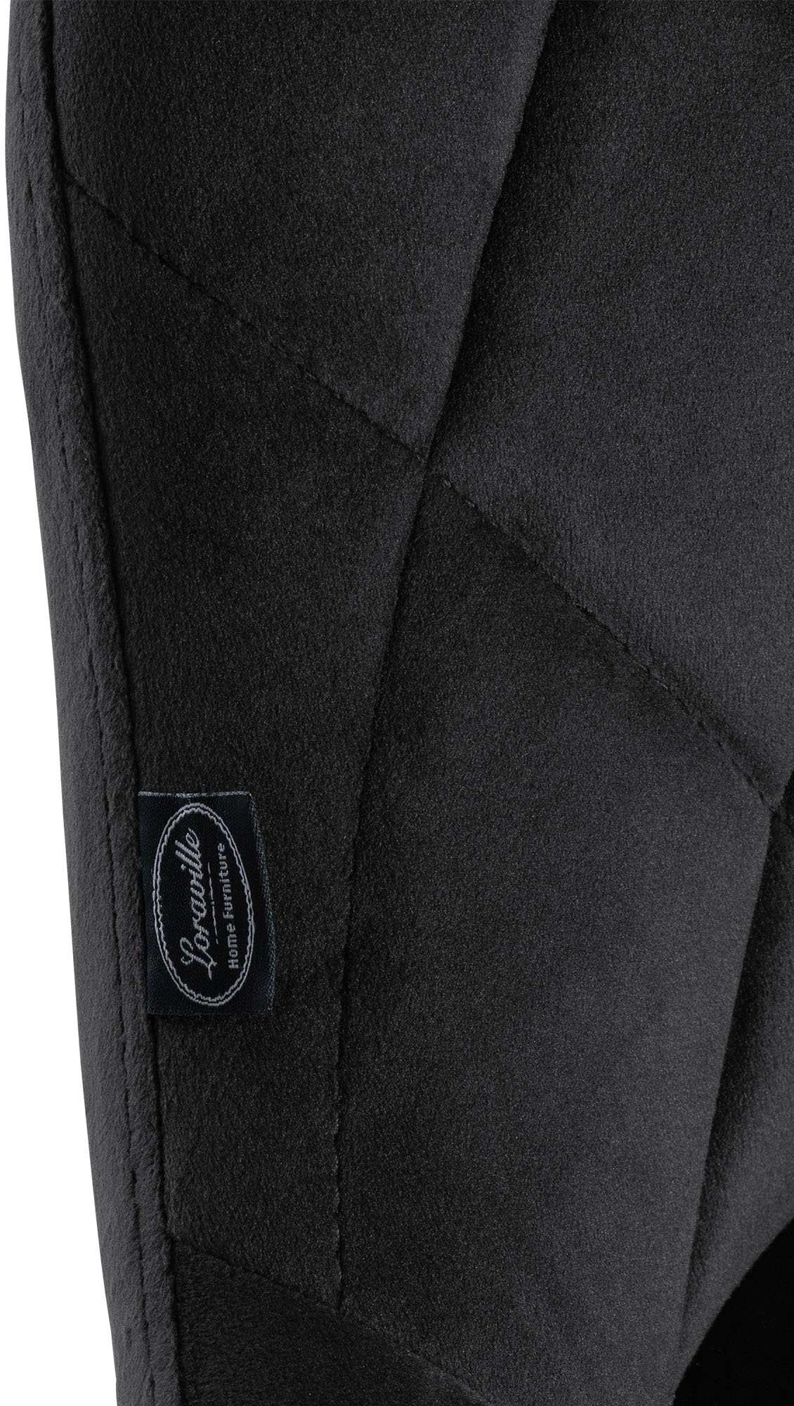 Set van 2 Barkrukken Lazio Fluweel zwart,wit schwarz