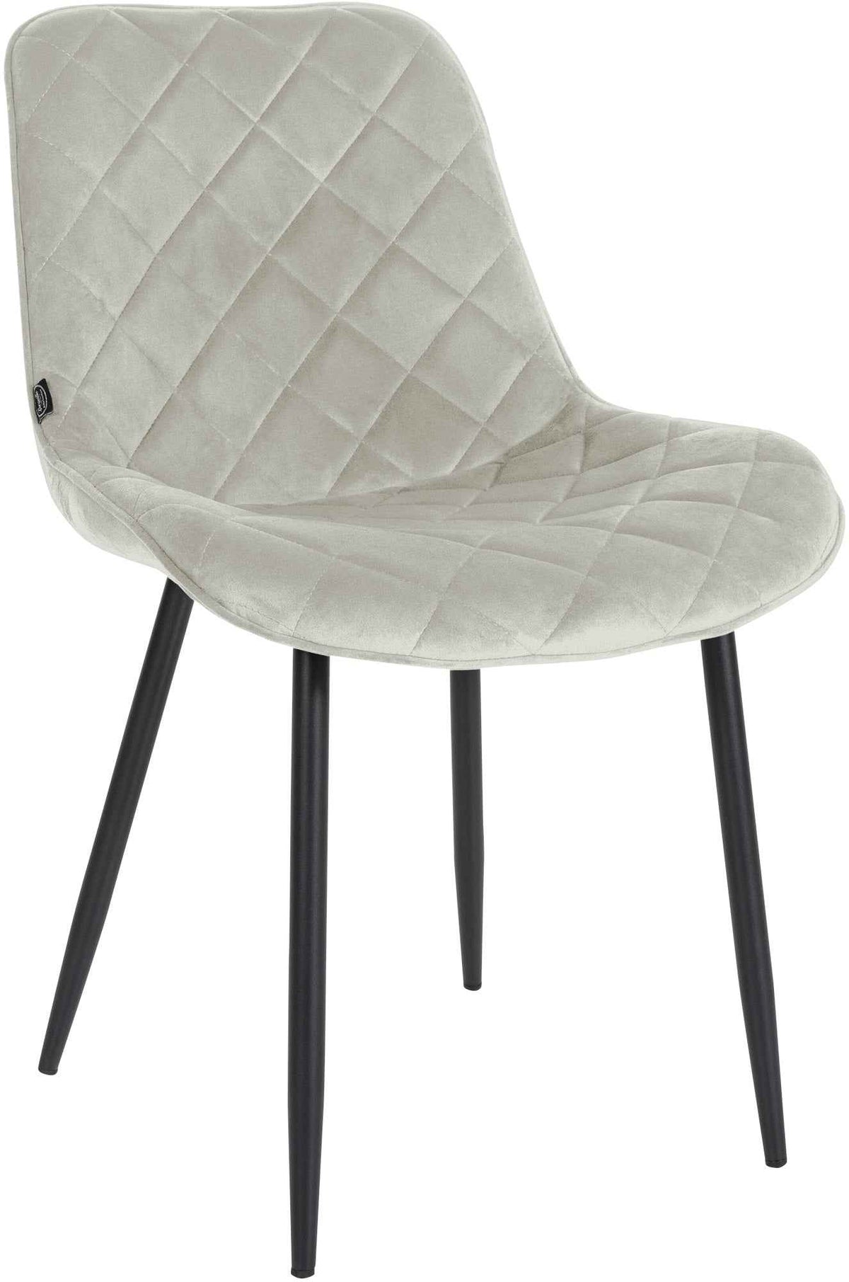 Set van 4 eetkamerstoelen Springs Fluweel creme creme
