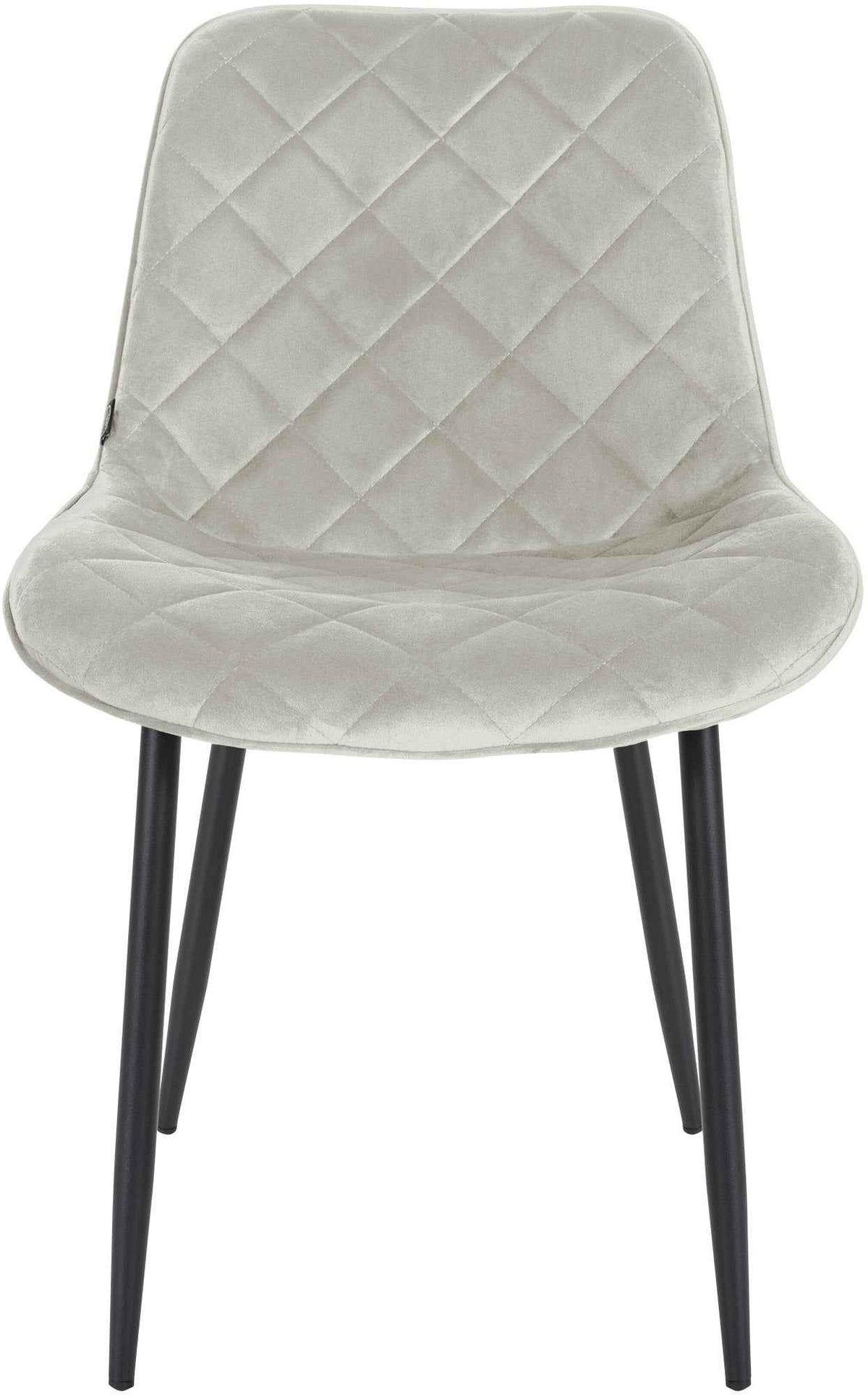 Set van 4 eetkamerstoelen Springs Fluweel creme creme
