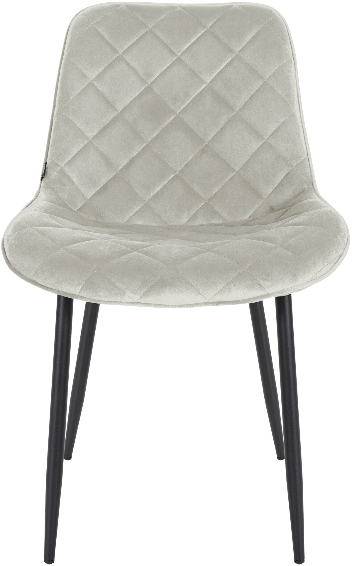Set van 4 eetkamerstoelen Springs Fluweel creme creme