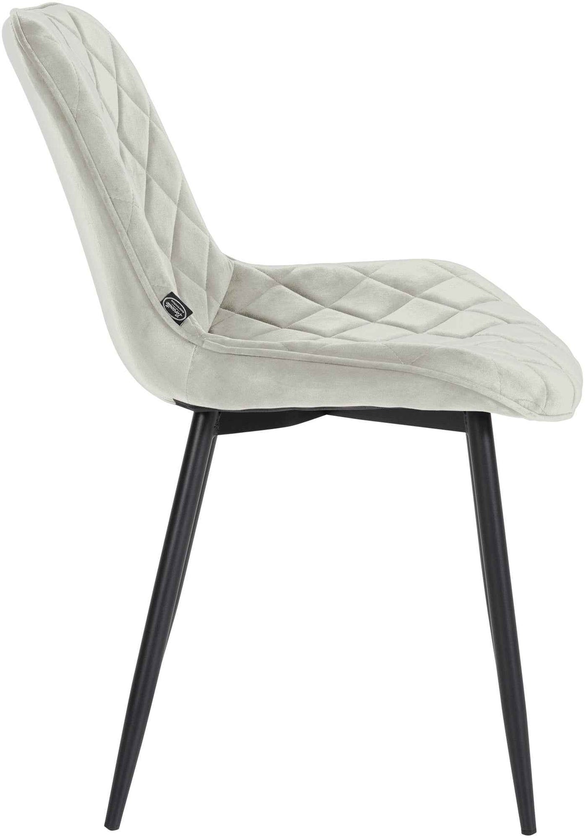 Set van 4 eetkamerstoelen Springs Fluweel creme creme