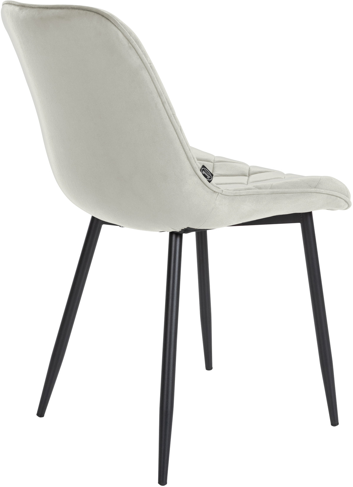 Set van 4 eetkamerstoelen Springs Fluweel creme creme