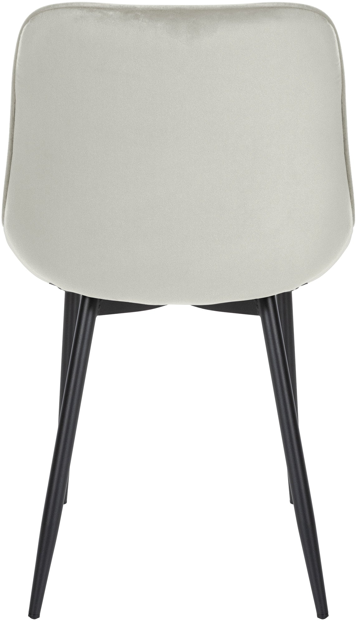 Set van 4 eetkamerstoelen Springs Fluweel creme creme