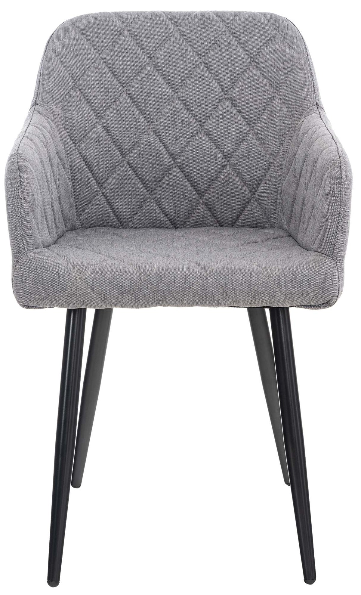 Set van 2 eetkamerstoelen Shila grijs,Stof grau