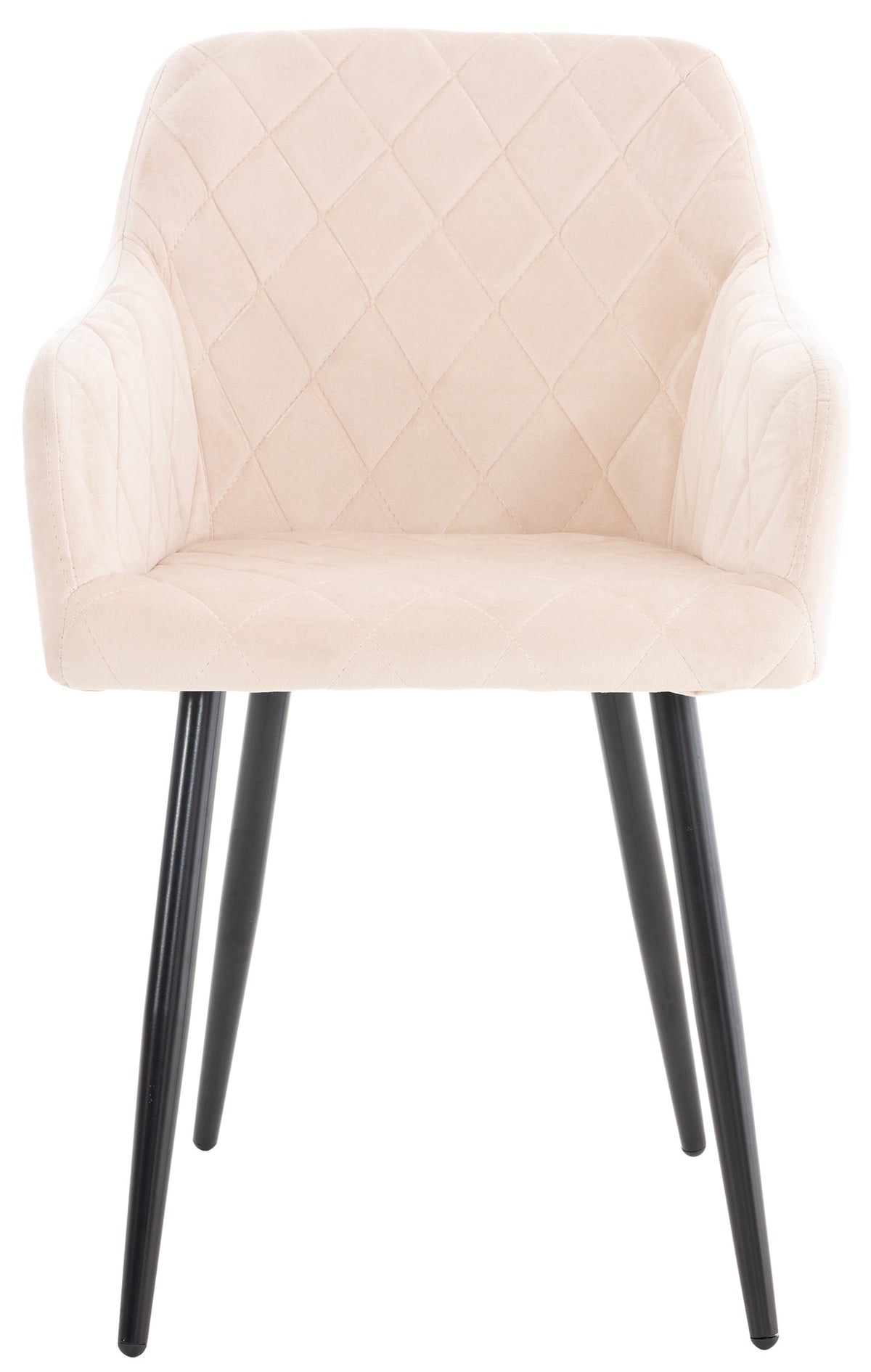 Set van 2 eetkamerstoelen Shila beige,Fluweel beige