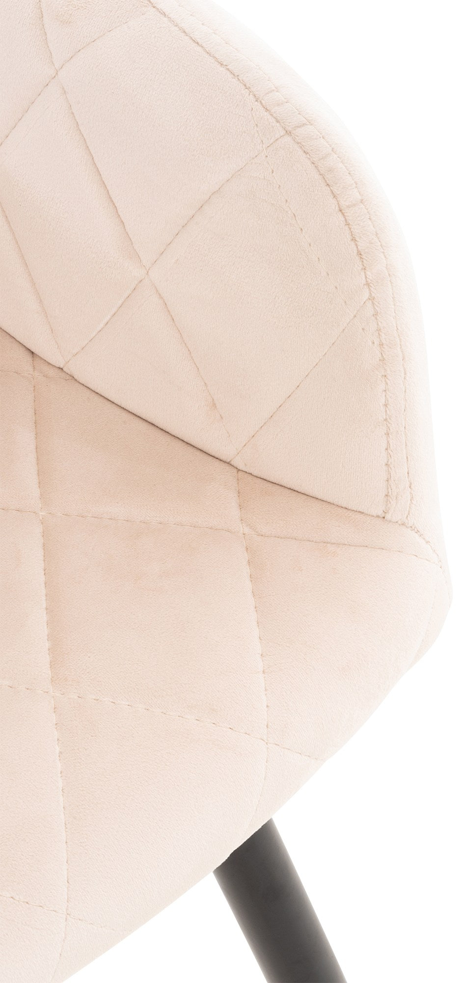 Set van 2 eetkamerstoelen Shila beige,Fluweel beige