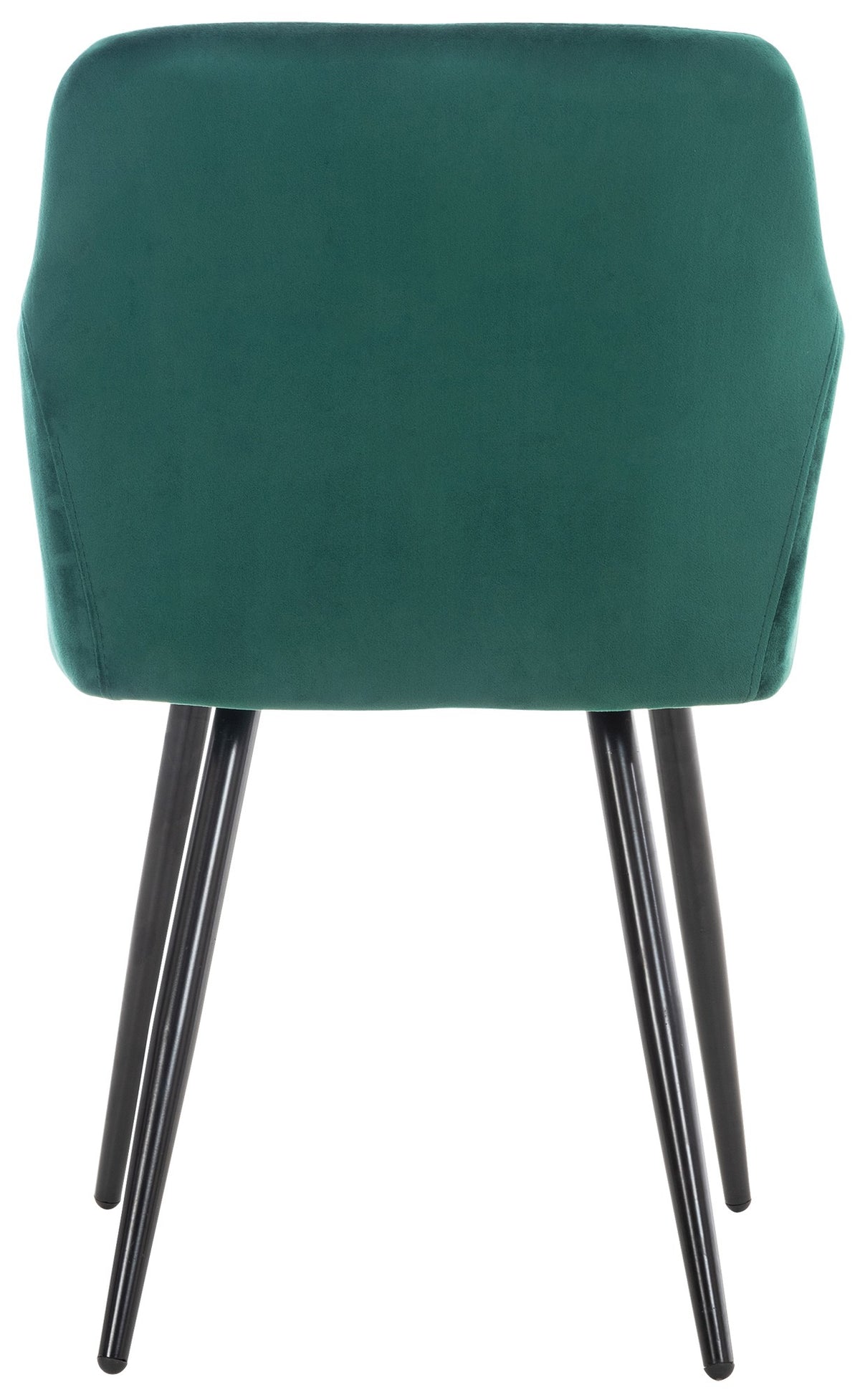 Set van 2 eetkamerstoelen Shila groen,Fluweel grün